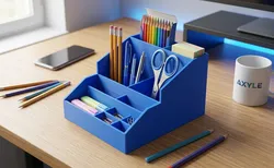 Minimalist Desktop Organizer – Pen & Stationery Station - NO SUPPORTS