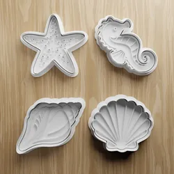 Ocean Cookie Cutter STL Bundle | Starfish Seahorse Seashell Set | Instant Download