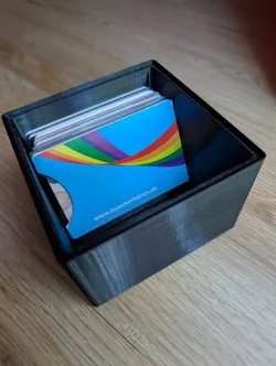 Stackable Credit Card & Business Card Box Japan Style (100 x 100 x 66 mm)