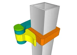 Strong quick-release square pipe clamp | fully printable | scalable