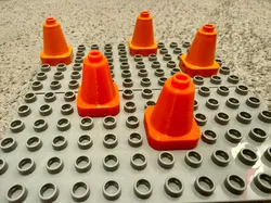 Traffic cone (Lego Duplo compatible) - no supports