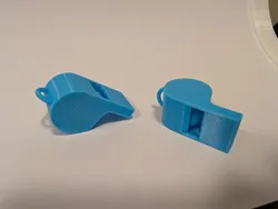 Triller Whistle, Trillerpfeife with handle print-in-place
