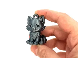 Baby wolf keychain ornament