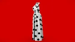 Female Long Polka Dots Bow Dress