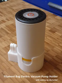 Filament Bag Electric Vacuum Pump Holder (Skadis & Peg-Shelf Versions)