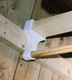 Fișiere pentru imprimante 3D | Fișier 3MF | Closet Rod Support for Standard 2"x4" Lumber and 1-1/4" Rod