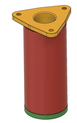 Möbelfuß Durchmesser 40 mm, verstellbar 15 mm/ Furniture leg, 40 mm diameter, adjustable by 15 mm