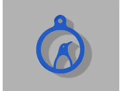 Penguin Keychain Round type (ペンギンキーホルダー丸型)