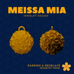 03. Great Pentagonal Hexecontahedron – 18. Self-Intersecting Snub Quasi-Regular Duals Earrings & Necklace - Geometric Earring - Sacred Geometry Necklace Fashion Statement