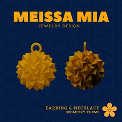 07. Great Hexagonal Hexecontahedron – 18. Self-Intersecting Snub Quasi-Regular Duals Earrings & Necklace - Geometric Earring - Sacred Geometry Necklace Fashion Statement