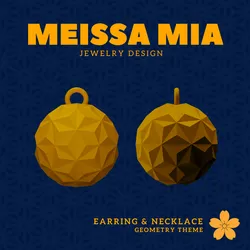08. Small Hexagonal Hexecontahedron – 18. Self-Intersecting Snub Quasi-Regular Duals Earrings & Necklace - Geometric Earring - Sacred Geometry Necklace Fashion Statement