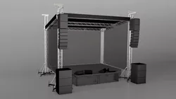 Aluminium Stage  Low-poly 3D model
