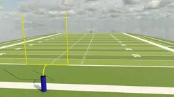 American Football Field Low-poly 3D model