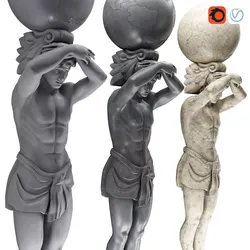 Atlant Sculpture 3D model