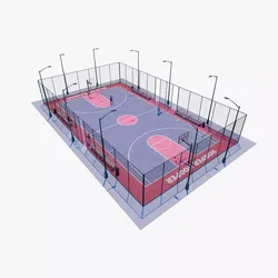 Basketball Court Low-poly 3D model