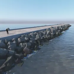 Breakwater 3D -A- Stones 3D model
