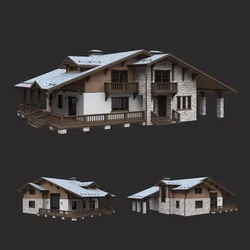 Chalet style cottage 3D model