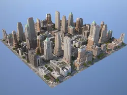City KC7 Art Deco Low-poly 3D model