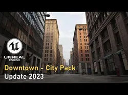 Downtown City Pack Low-poly 3D model