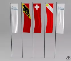 Flags 3D model