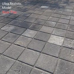 Floor Tiles Low-poly 3D model
