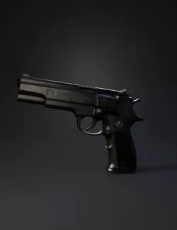Gerar a imagem da pistola isolada sem a mão