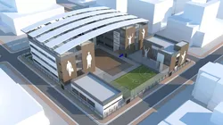 high school exterior 3D model