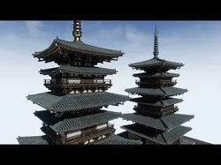 Japanese Modular Pagoda 2 Low-poly 3D model