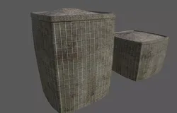 Military Hesco Barriers Low-poly 3D model