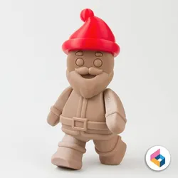 Movable gingerbread Santa Claus