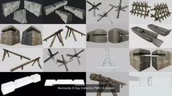 Normandy D-Day Collection PBR 3D Model Pack