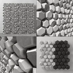 Panel decor hexagon 3D model