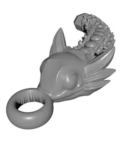Ruby Snake - Articulated Flexi Snake - Keychain & Straw Buddy, No Supports 3D Print STL/3MF