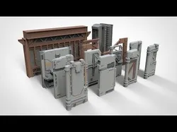 sci-fi Architecture kitbash 18 3D model