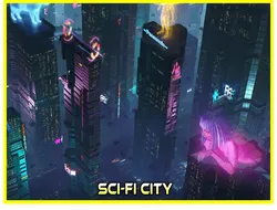 Sci-Fi Cyberpunk Futuristic City Skyscraper Building Cityscape  3D model