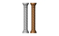 Spiral flutes classical column 3D print model