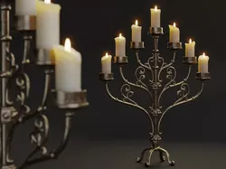 Table Candle Holder B Low-poly 3D model