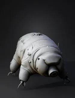 tardigrade water bear detailed textured microscopic creature with s