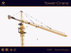 Tower Crane Low-poly 3D model