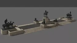 Ulysses S Grant Memorial Low-poly 3D model