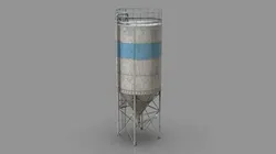 VERTICAL CEMENT SILO Low-poly 3D model