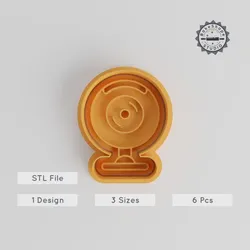 Webcam Cookie Cutter & Stamp Set, Perfect for Cookies & Fondant, Get 6 Pieces in S/M/L Sizes
