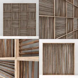 Wood panel branch 3D model
