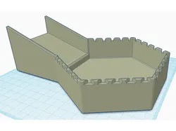 D&D DM Dice Tower Tray Crenelated