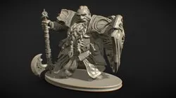 Dwarf Paladin miniature