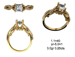 Jewelry & Accessories STL تنزيل - خاتم سوليتر للسيدات - IMRAN CAD DESIGNER