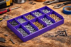 Organizer for screws, nails, and small hardware