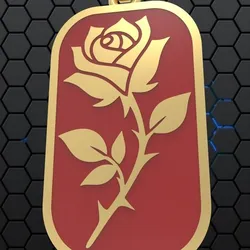 Polygonal Love & Thorns - Dual-Sided Rose & Heart Pendants (STL) Love & Thorns - Polygonal Rose & Heart Pendants (STL)