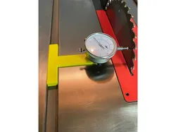 Table saw dial indicator mount for fence and blade alignment