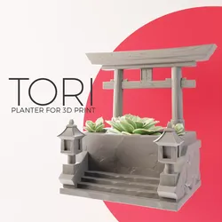Tori Planter- plant pot 3D print model
